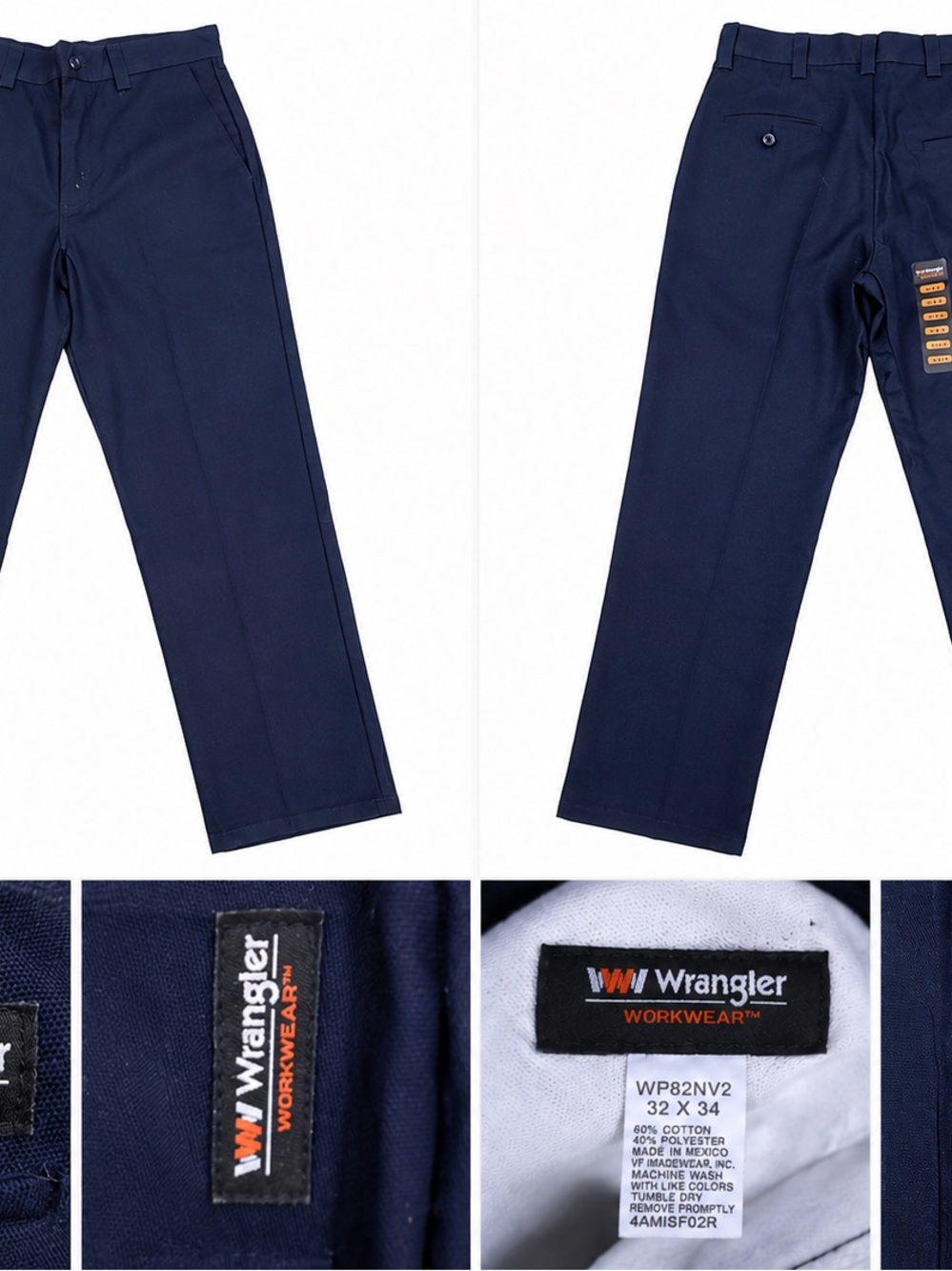 Wrangler Navy Workwear Pants 32x34 NWT